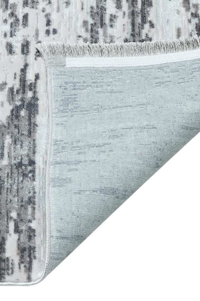 Lucca Washable Thin Grey Kitchen Rug with Non-Slip Base 6031