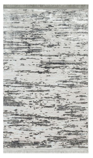 Lucca Washable Thin Grey Kitchen Rug with Non-Slip Base 6031