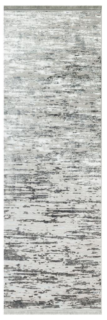 Lucca Washable Thin Grey Kitchen Rug with Non-Slip Base 6031