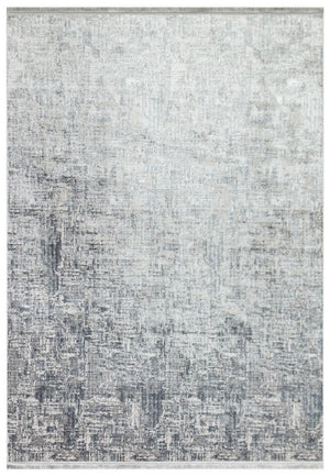 Lucca Washable Thin Grey Kitchen Rug with Non-Slip Base 6041