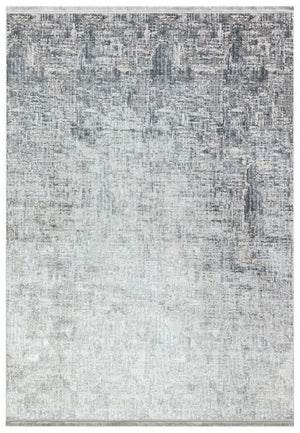 Lucca Washable Thin Grey Kitchen Rug with Non-Slip Base 6041