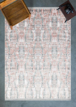 Lucca Washable Thin Powder Kitchen Rug with Non-Slip Base 6013