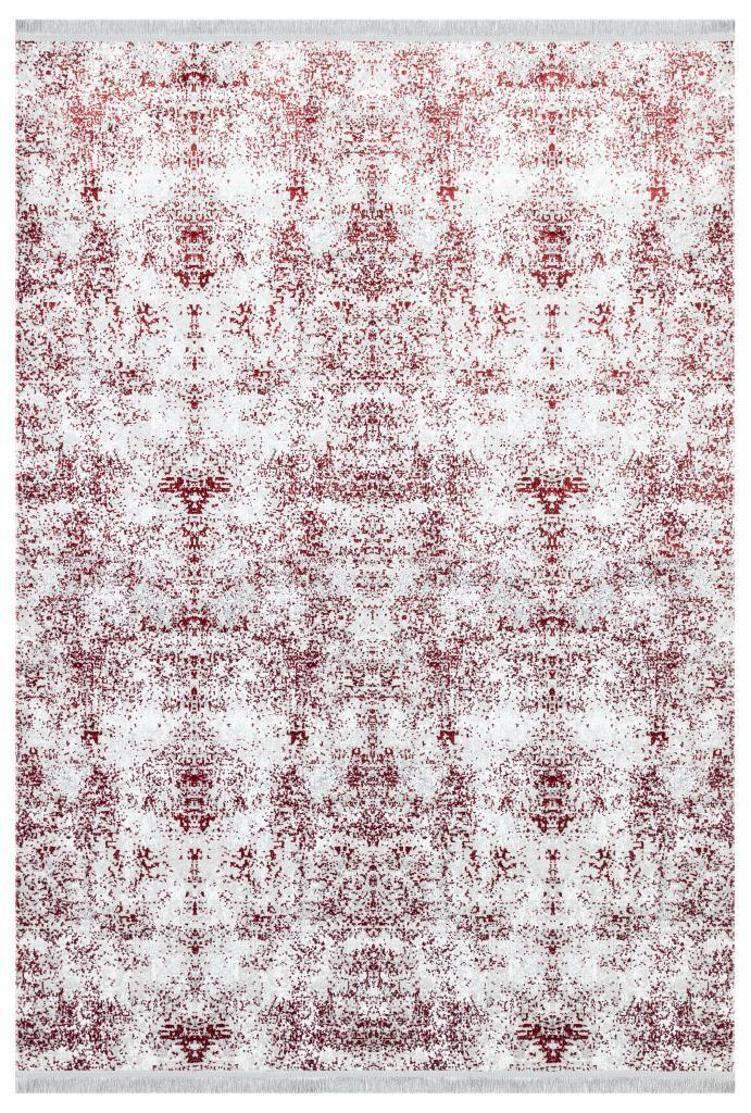 Lucca Washable Thin Red Kitchen Rug with Non-Slip Base 6004