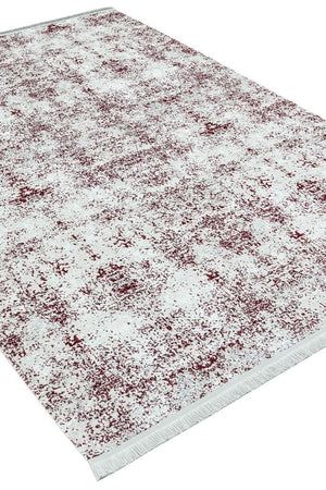 Lucca Washable Thin Red Kitchen Rug with Non-Slip Base 6004