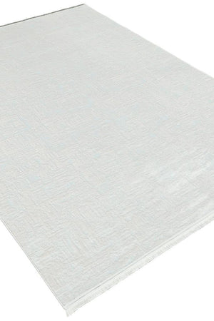 Lucca Washable Thin White Kitchen Rug with Non-Slip Base 6044