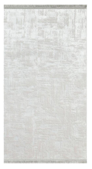 Lucca Washable Thin White Kitchen Rug with Non-Slip Base 6044