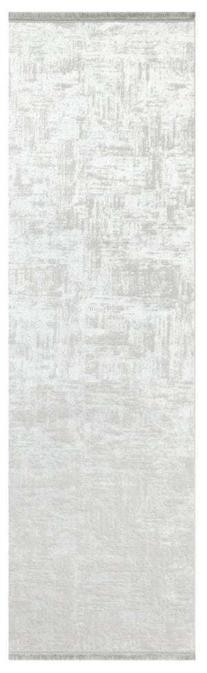 Lucca Washable Thin White Kitchen Rug with Non-Slip Base 6044