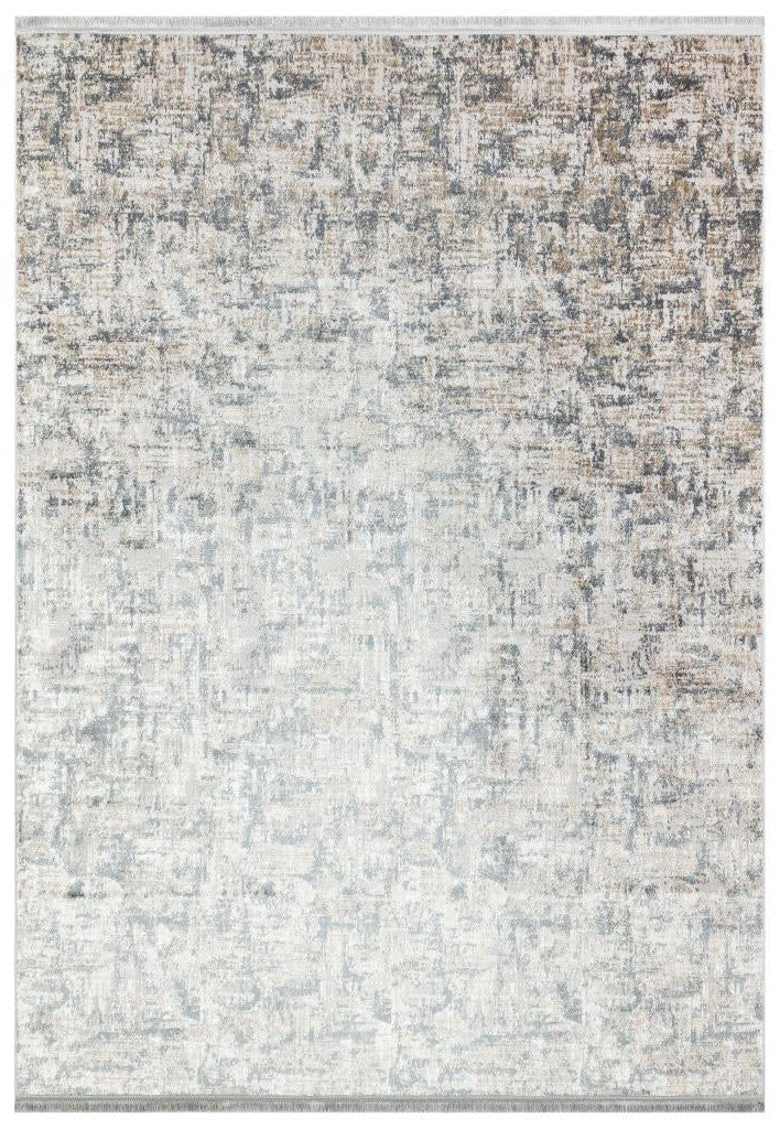 Lucca Washable Thin Yellow Kitchen Rug with Non-Slip Base 6042