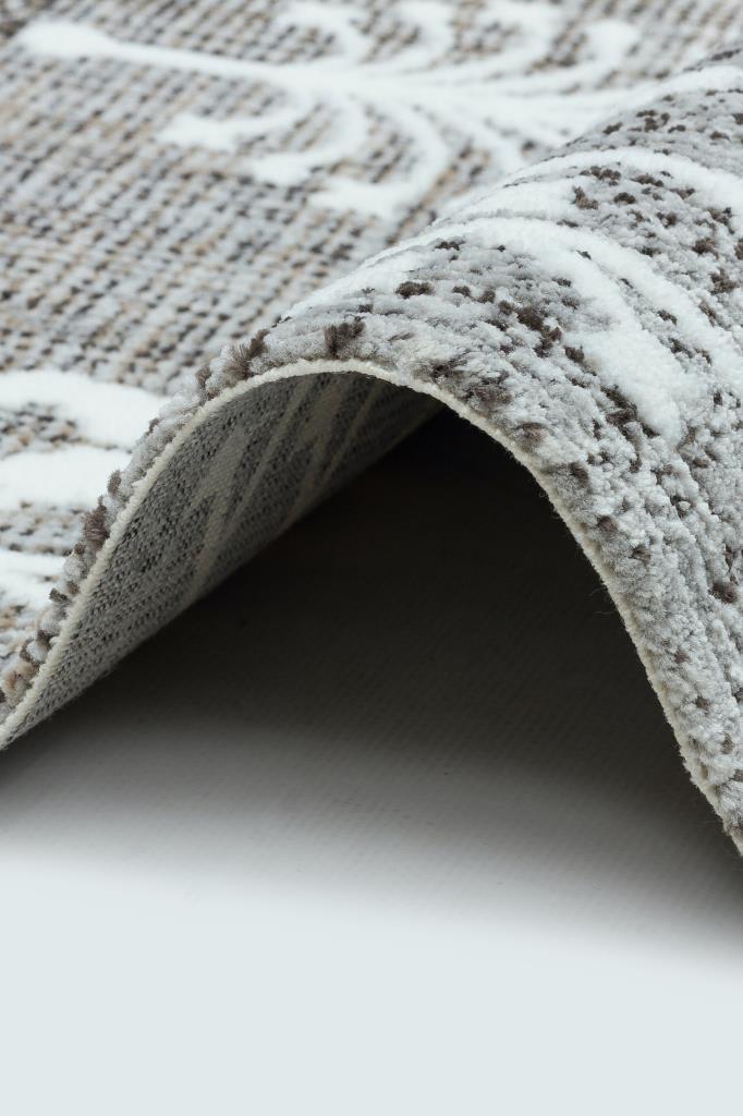 Marakes Scandinavian Patterned Fringed Thin Rug 1606