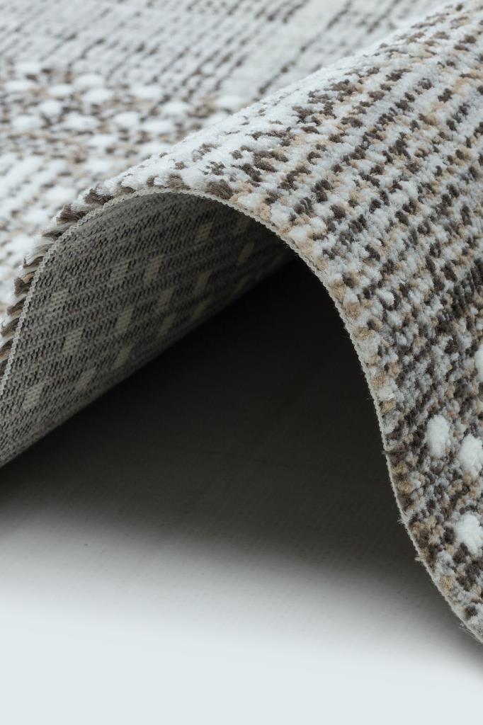 Marakes Scandinavian Patterned Fringed Thin Rug 1607