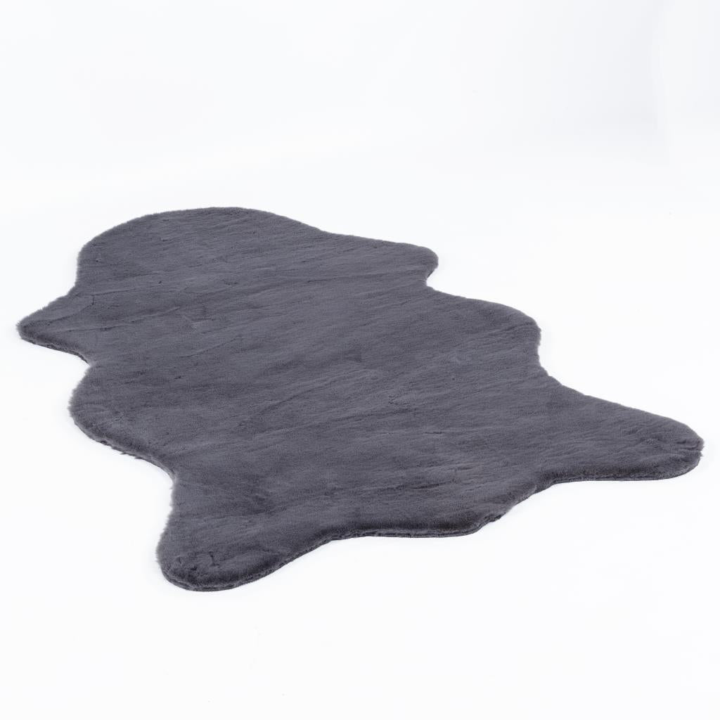 Meloni Anthracite Washable Plush Shaggy Post