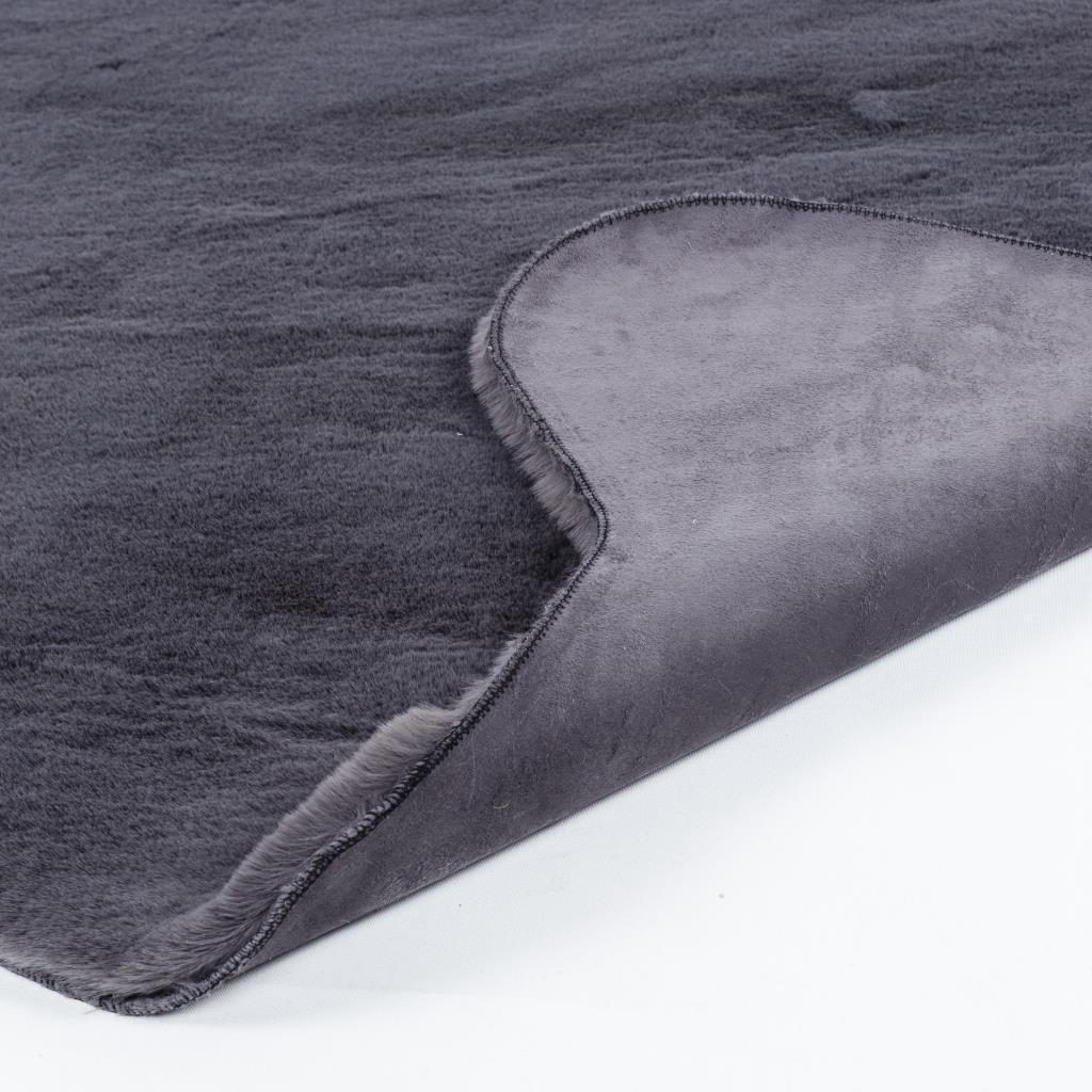 Meloni Anthracite Washable Plush Shaggy Post