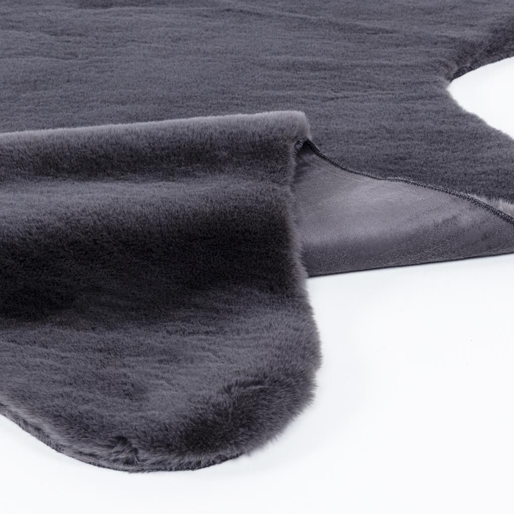 Meloni Anthracite Washable Plush Shaggy Post