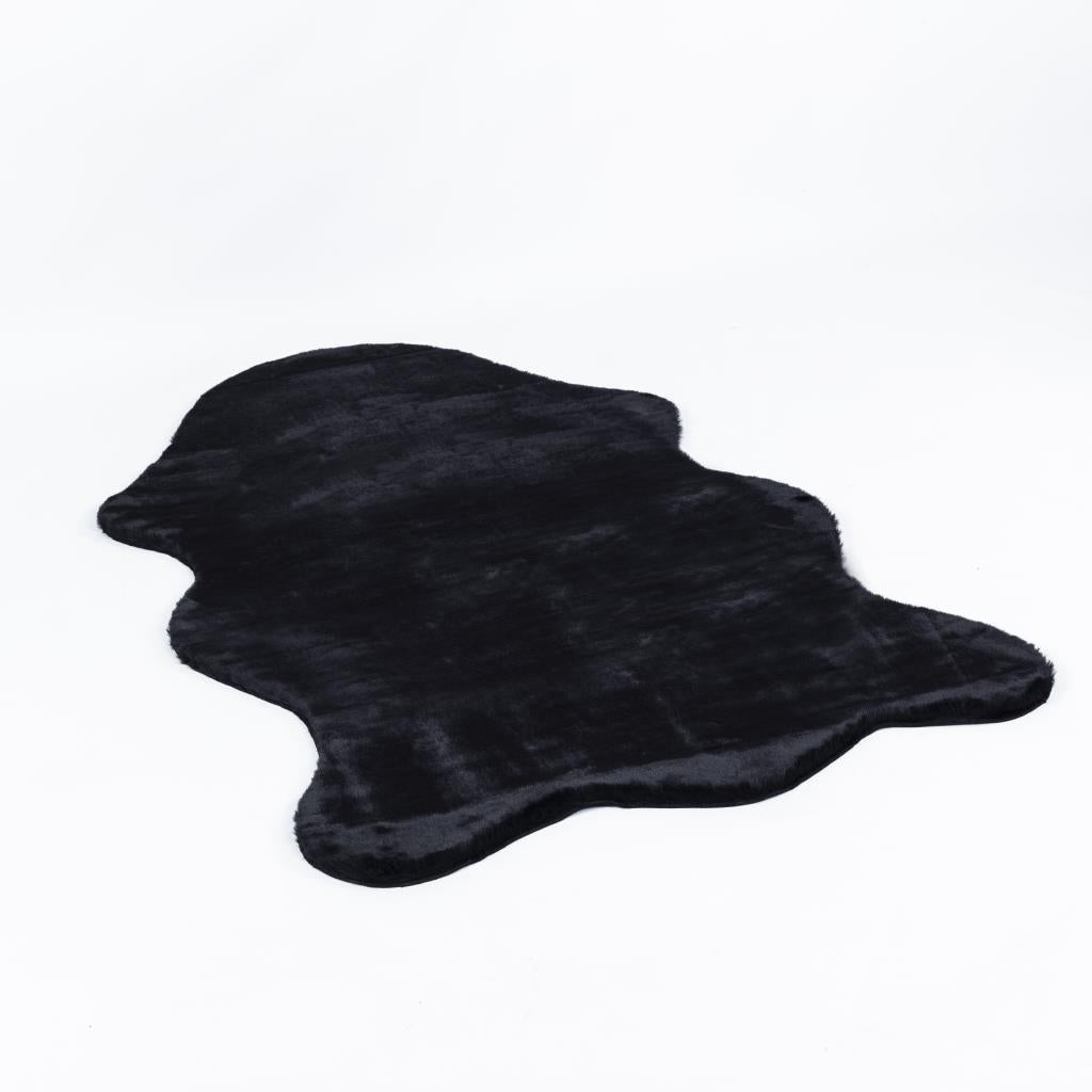 Meloni Black Washable Plush Shaggy Post