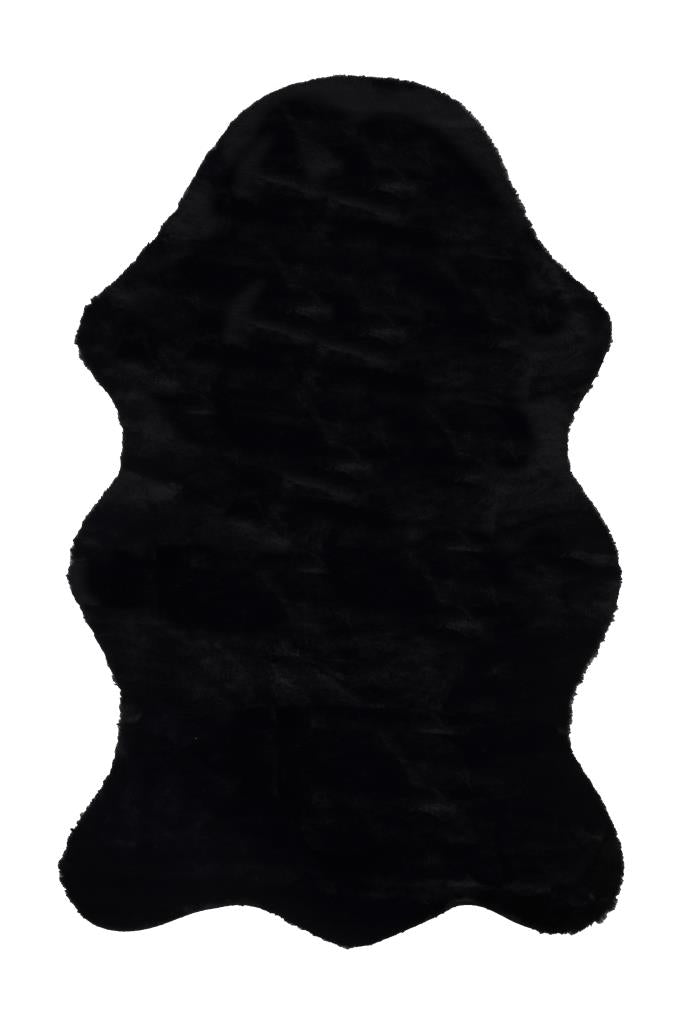 Meloni Black Washable Plush Shaggy Post