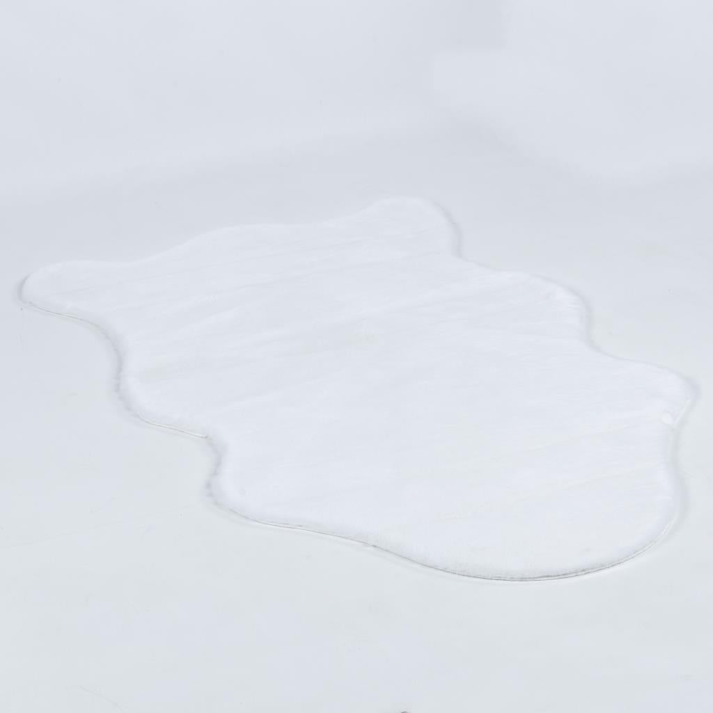 Meloni White Washable Plush Shaggy Post