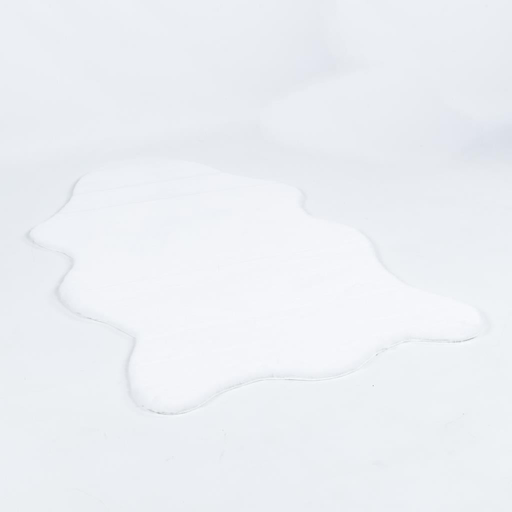 Meloni White Washable Plush Shaggy Post