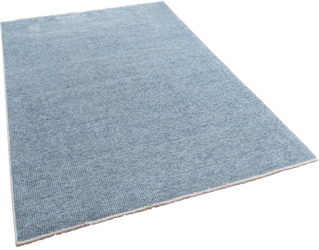 Pandora Plain Pattern Blue Thin Rug 2417