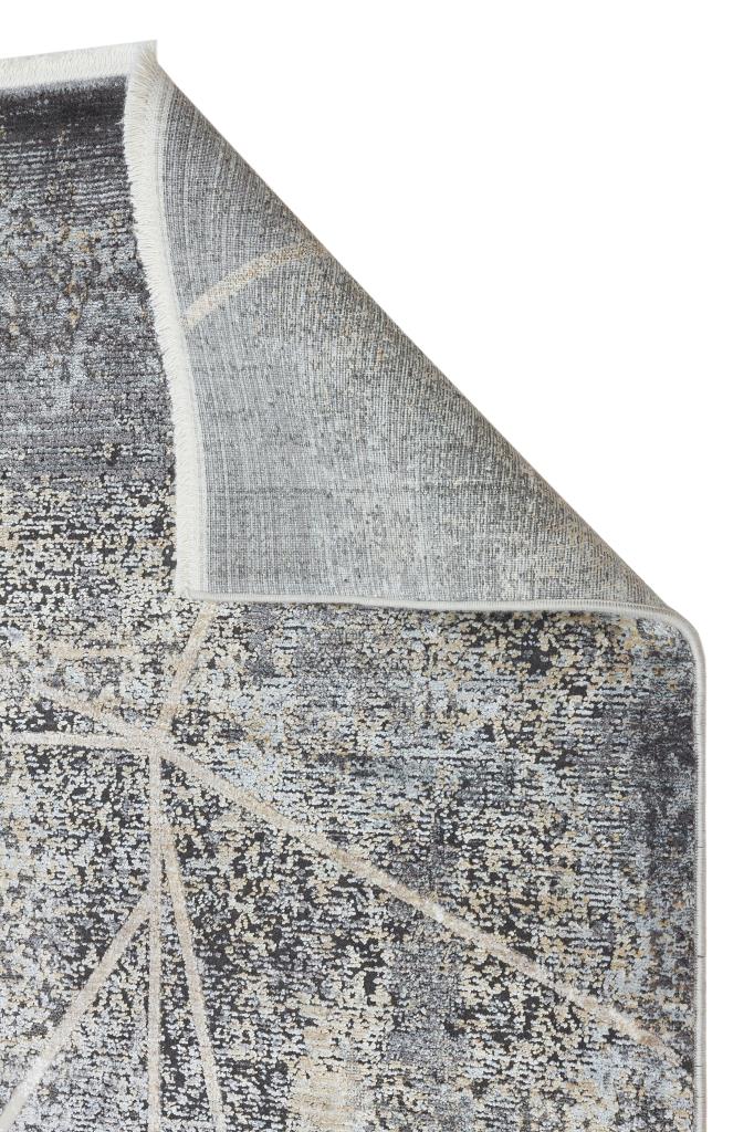 Queen Anthracite Bamboo Woven Modern Living Room Rug 8111