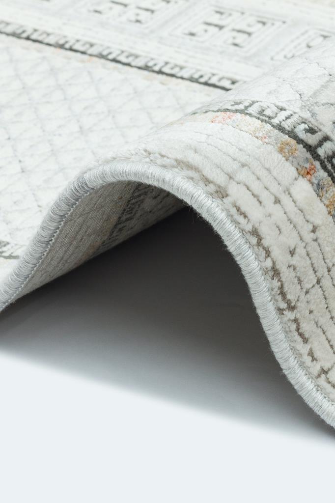 Queen Cream Bamboo Woven Modern Living Room Rug 8105