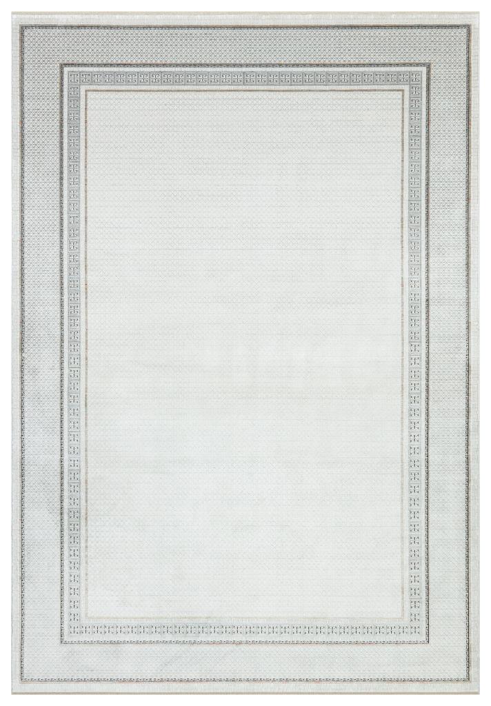 Queen Cream Bamboo Woven Modern Living Room Rug 8105