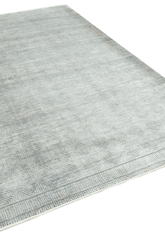 Queen Cream Bamboo Woven Modern Living Room Rug 8108
