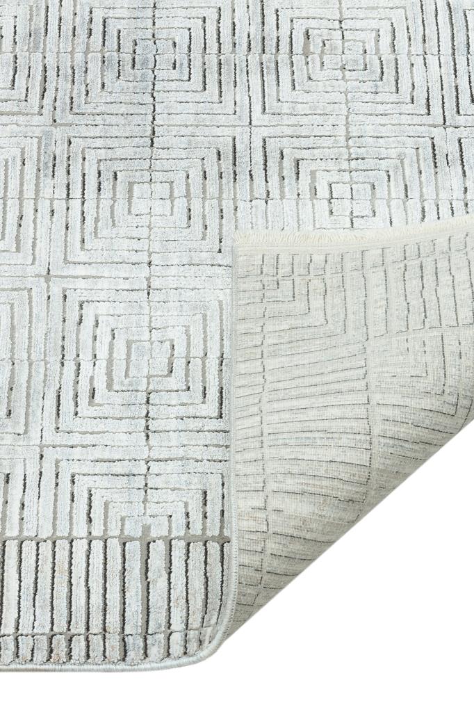 Queen Cream Bamboo Woven Modern Living Room Rug 8108