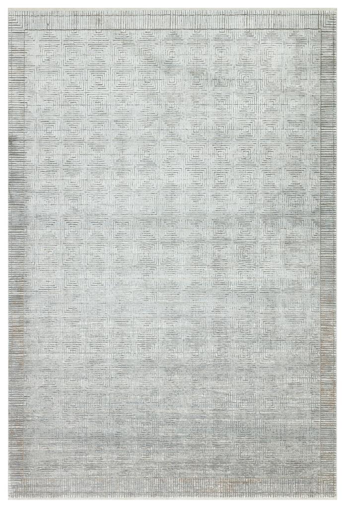 Queen Cream Bamboo Woven Modern Living Room Rug 8108
