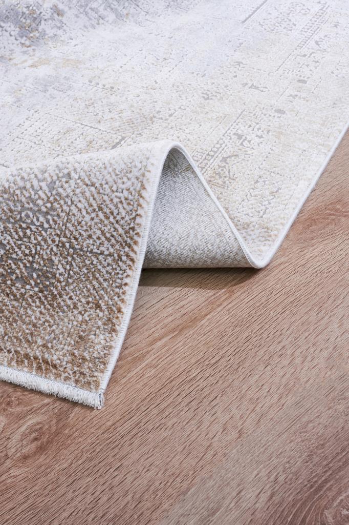 Queen Gold Bamboo Woven Modern Living Room Rug 8101