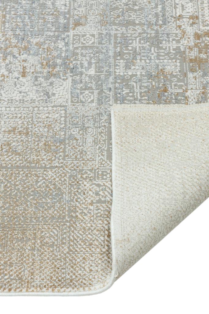 Queen Gold Bamboo Woven Modern Living Room Rug 8101