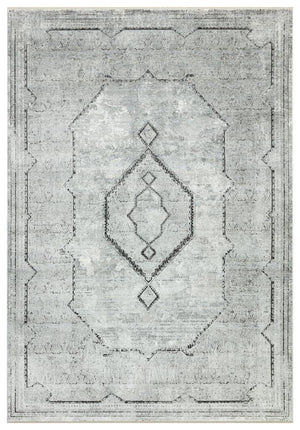 Queen Gray Bamboo Woven Modern Living Room Rug 8104