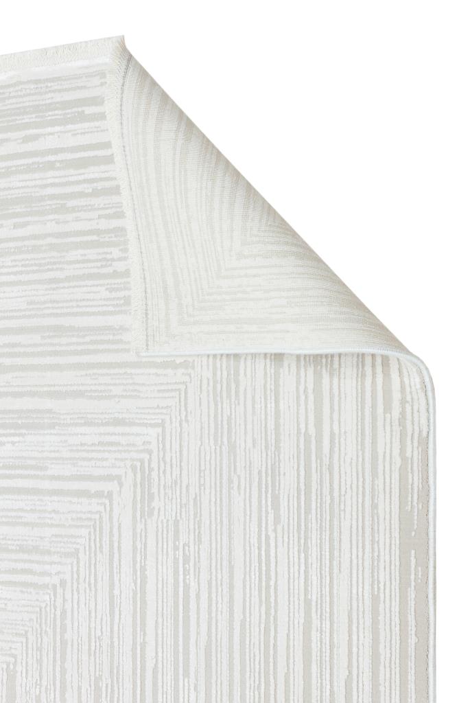 Queen White Bamboo Woven Modern Living Room Rug 8112