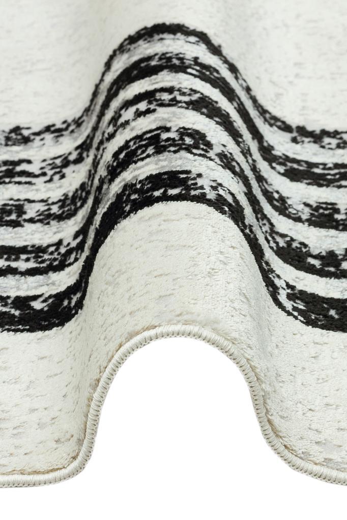 Riena Thin Black Kitchen Rug with Washable Non-Slip Base 1142