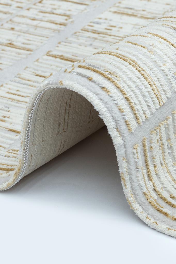 Riena Thin Cream Kitchen Rug with Washable Non-Slip Base 1152