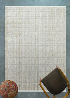 Riena Thin Cream Kitchen Rug with Washable Non-Slip Base 1152