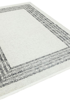 Riena Thin Gray Kitchen Rug with Washable Non-Slip Base 1141