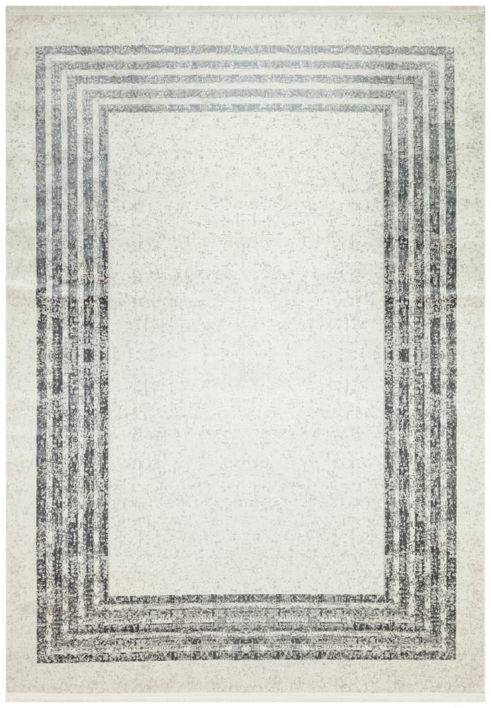 Riena Thin Gray Kitchen Rug with Washable Non-Slip Base 1141