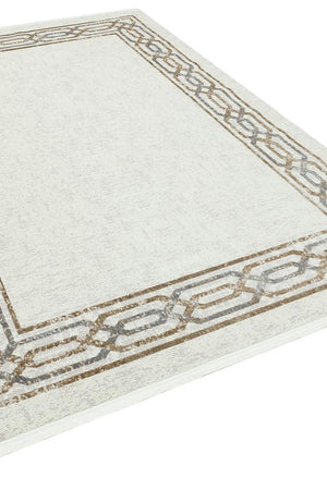 Riena Thin Latte Kitchen Rug with Washable Non-Slip Base 1132