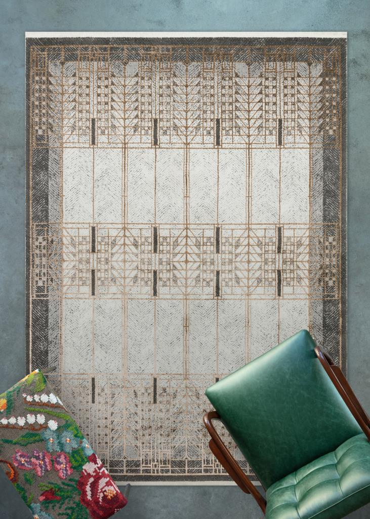 Savannah Modern Brown Beige Area Rug