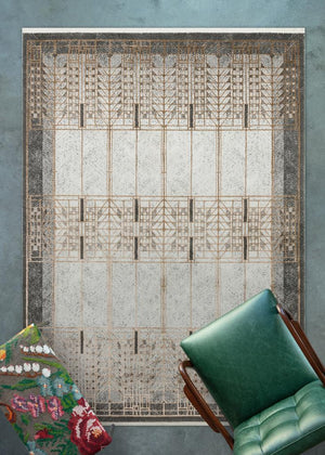 Savannah Modern Brown Beige Area Rug