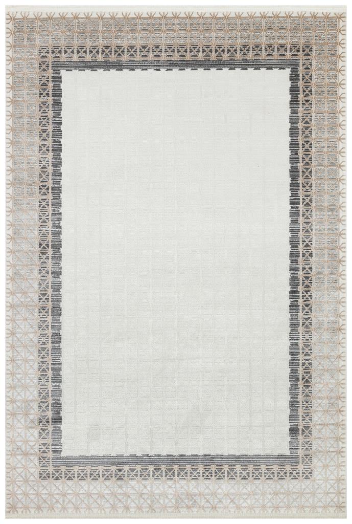 Savannah Modern Framed Cream Area Rug