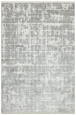 Savannah Modern Gray White Area Rug