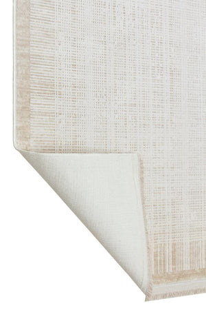 Serenity Cream Viscose Woven Modern Living Room Rug 7831