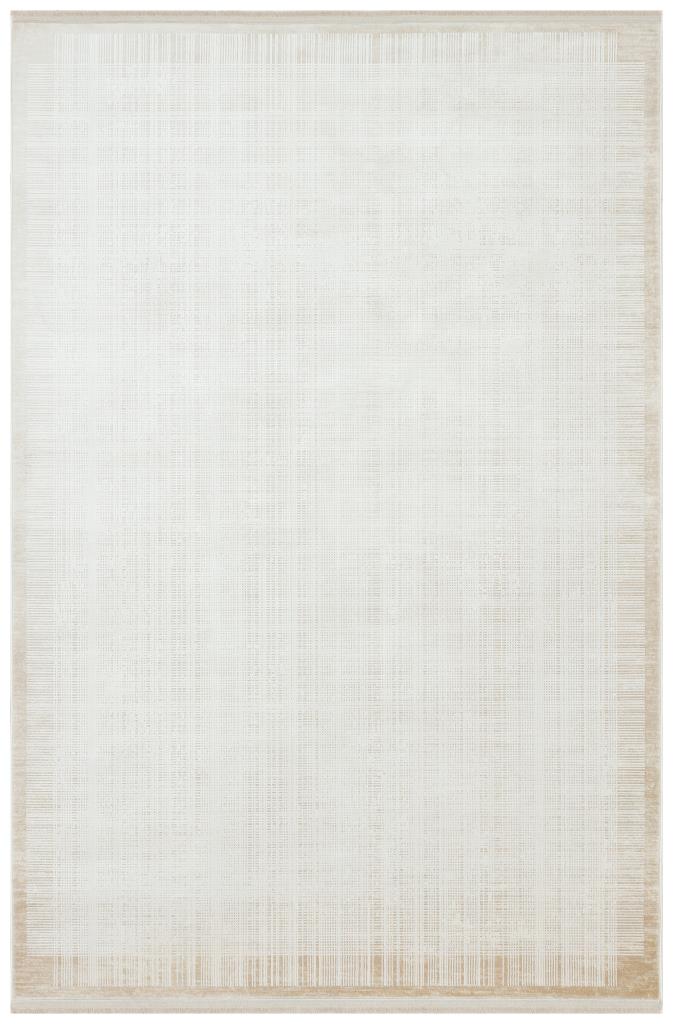 Serenity Cream Viscose Woven Modern Living Room Rug 7831