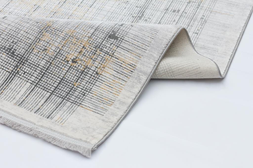 Serenity Gray Viscose Woven Modern Living Room Rug 7832