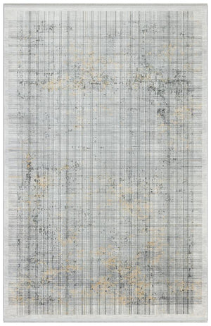 Serenity Gray Viscose Woven Modern Living Room Rug 7832