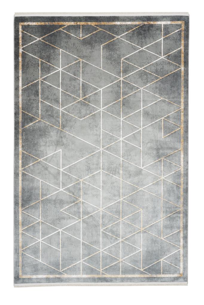 Serenity Gray Viscose Woven Modern Living Room Rug 7841