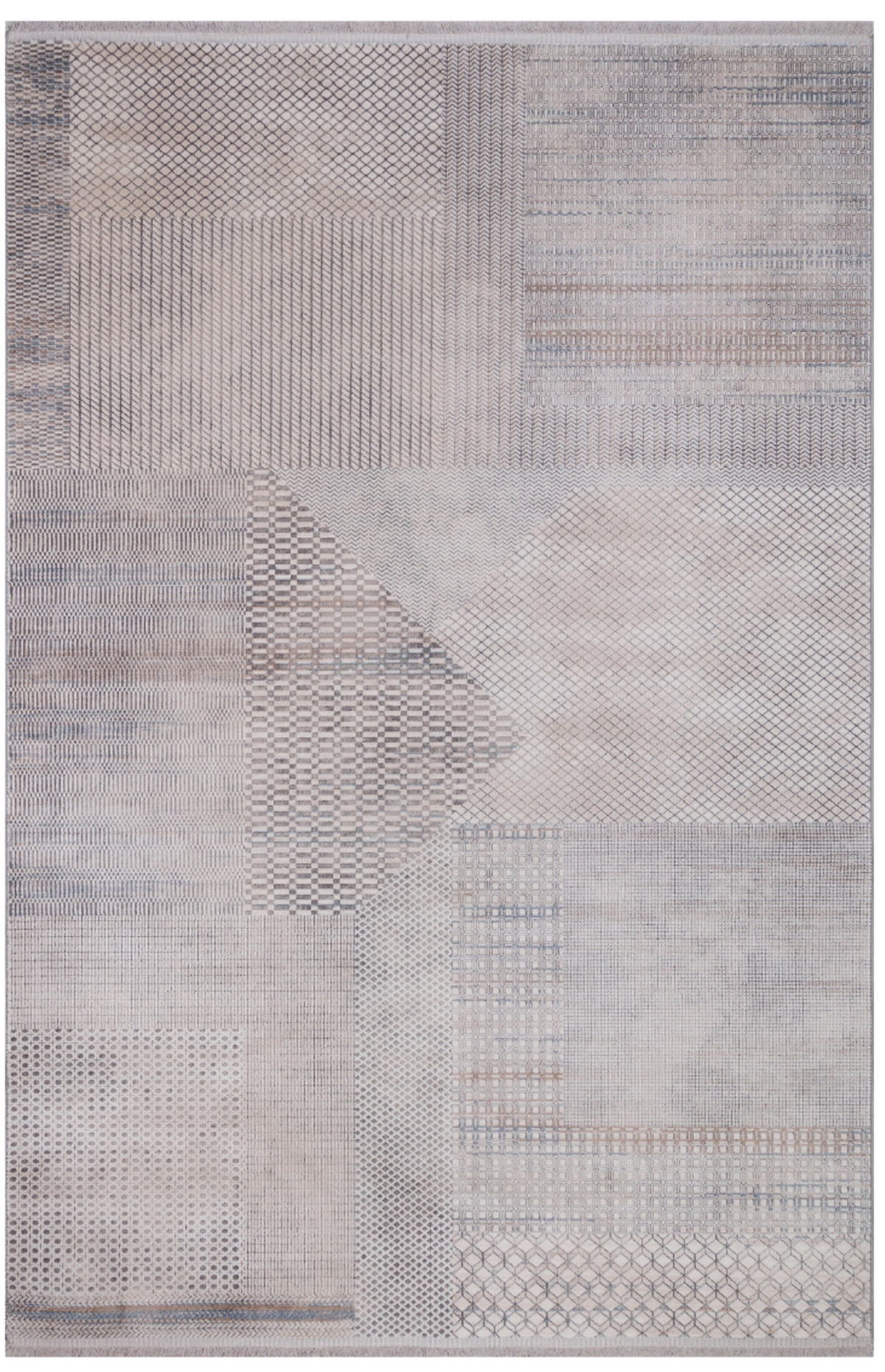 Serenity Gray Viscose Woven Modern Living Room Rug 7881