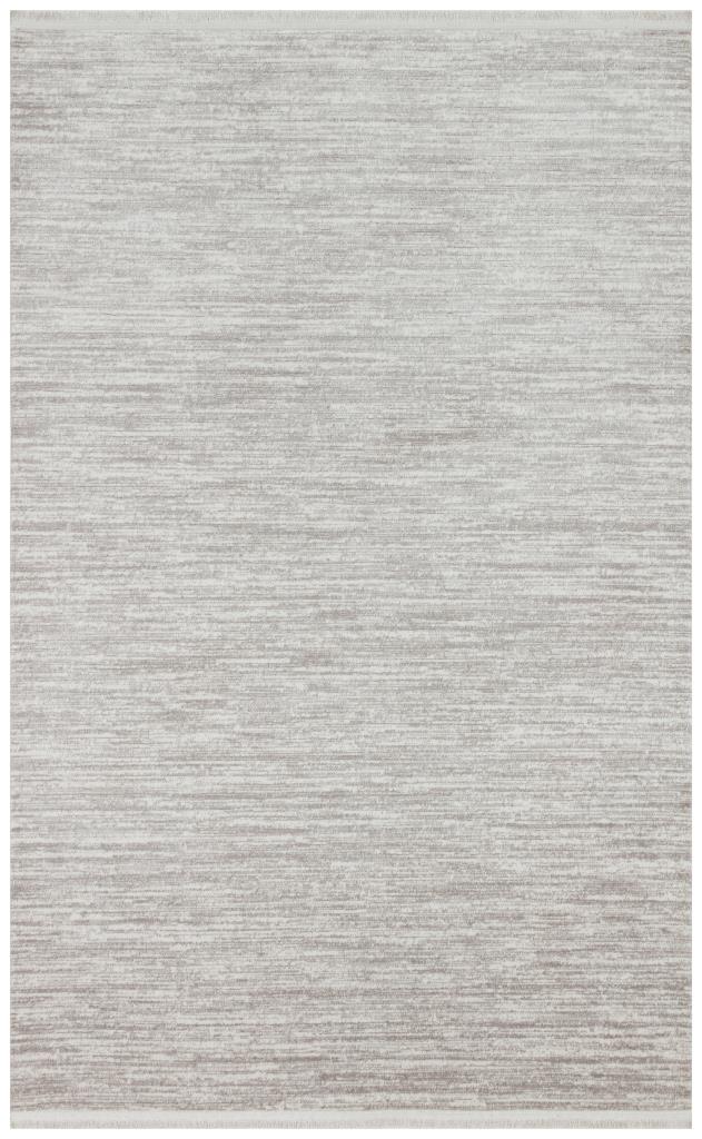 Solid Modern and Plain Patterned Fringed Gray Rug 8332