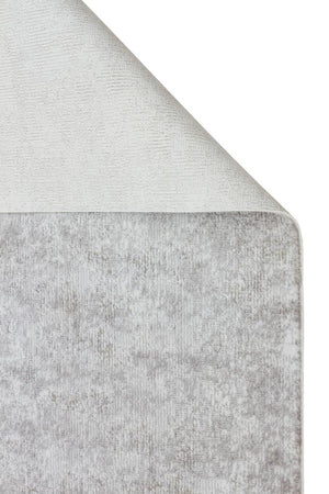 Solid Modern and Plain Patterned Fringed Gray Rug 8352